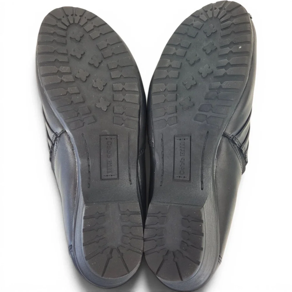 Cobb Hill by New Balance Womens Black Leather Pleated Slip On Pumps 9W CBW07BK